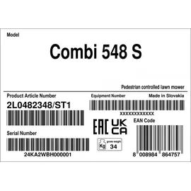 Stiga Combi 548 S 3,5 PS