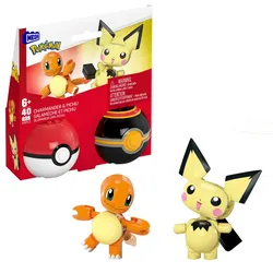 MEGA Pokémon 2er Pokéball Set - Glumanda und Pichu
