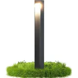 doporro Wegeleuchte Aluminium Edelstahl Glas 6x6x60 cm 5W LED grau