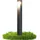 doporro Wegeleuchte Aluminium Edelstahl Glas 6x6x60 cm 5W LED grau