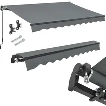 Juskys Gelenkarmmarkise 400 x 300 cm grau