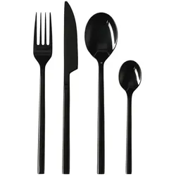 Gray & Jones Besteckset 16-teilig   , schwarz , Edelstahl