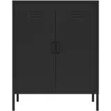 [en.casa] Pyhäranta Aktenschrank 102 x 80 x 40 cm Schwarz