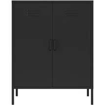 [en.casa] Pyhäranta Aktenschrank 102 x 80 x 40 cm Schwarz