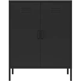 [en.casa] Pyhäranta Aktenschrank 102 x 80 x 40 cm Schwarz