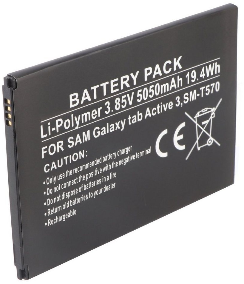 AccuCell Akku passend für Samsung Galaxy Tab Active 3, SM-T570, Li-Polymer, 3, Akku