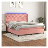 vidaXL Boxspringbett 180 x 200 cm Rosa