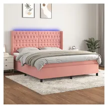 vidaXL Boxspringbett 180 x 200 cm Rosa
