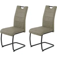 Hela Schwingstuhl; DUNJA Set, mit Microfaserbezug, Farbe Vintage schlamm