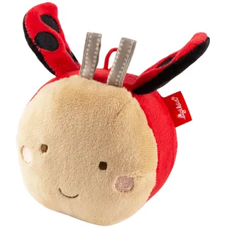 Sigikid 42901 - Baby Aktiv Spielball Marienkäfer, Plüsch 9 cm, Babyspielzeug