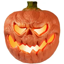 Halloween Deko Kürbis - beleuchtet - D: 18cm - flackernde LED - inkl. Batterien