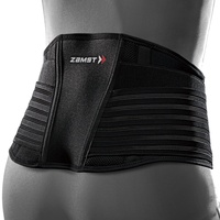 Zamst ZW-7 Rückengurt Verstellbar - Rückenstütze bei Akuten Rückenschmerzen Muskelschmerzen Spondylolyse Spondylolisthese - Rückenbandage für den Unteren Rücken beim Sport - Bequem Atmungsaktiv