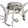 Searchlight Wirbel-LED-Flush 1 Stk. Chrom/Klar