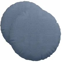 vidaXL Sitzkissen Ø 50 cm blau 2 St.