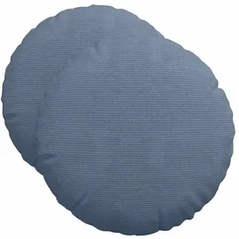 vidaXL Sitzkissen Ø 50 cm blau 2 St.