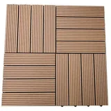 HOME DELUXE Holzfliesen WPC Holzfliesen BAVARO - Teak, 3 St., Klickfliese Holzfliese Balkonfliese, Anzahl Teile gleich Quadratmeter braun