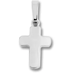 Ketten-Anhänger ONE ELEMENT "Kreuz Anhänger aus 333 Weißgold", silber, Schmuckanhänger, Damen, Weißgold 333, Damen Gold Schmuck