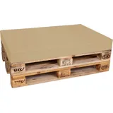 TexDeko Palettenkissen für Europalette 120x80x12cm Loungekissen Palettenpolster wasserabweisend (Beige)