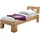 Home Affaire Massivholzbett HOME AFFAIRE "Modesty I Bett mit robustem Fußgestell in Winkelform", beige (naturfarben), B:96cm L:215cm, Betten, Massivholzbett, aus massiver Kernbuche, FSC-zertifiziert, viele Breiten zur Auswahl