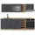 Vicco Küchenzeile R-Line 240 cm Schwarz Beton Eiche
