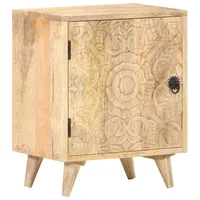 VidaXL Nachttisch Geschnitzt 40x30x50 cm Mango Massivholz