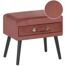 Beliani Nachttisch Eurostar 50 x 35 x 46 cm Rosa/Schwarz