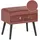 Beliani Nachttisch Eurostar 50 x 35 x 46 cm Rosa/Schwarz