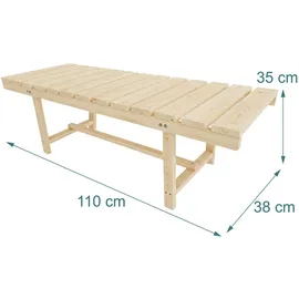 Relaxdays Gartenbank 35 x 110 x 38 cm Natur