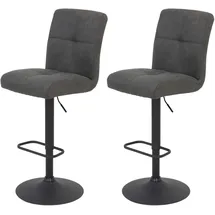 Hela Barhocker LENI Microfaser schwarz 2er Set