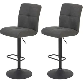 Hela Barhocker LENI Microfaser schwarz 2er Set