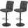 Hela Barhocker LENI Microfaser schwarz 2er Set