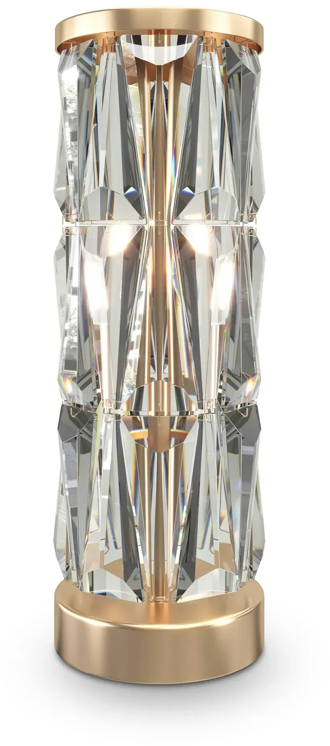 Maytoni MOD043TL-02G Tischlampe Gold - Moderne Tischlampe mit verstellbarer Höhe, Edelstahl, Glasdiffusor, 2 x E14 Lampen, IP20 Schutzklasse, 60W