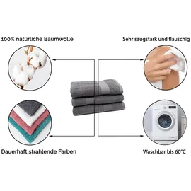 ZOLLNER Handtuchset 70 x 140 cm grau 3 St.