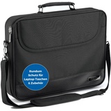 Pedea Laptoptasche 15,6 Zoll (39,6 cm) EDITION20 Notebook Umhängetasche mit Schultergurt, schwarz