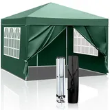 Kaket Pop-Up-Gartenpavillon, Grün, Metall, 300x270x300 cm, Sonnen- & Sichtschutz, Pavillons & Pergolas