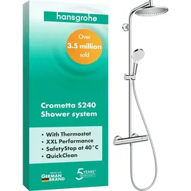 Hansgrohe Crometta S Showerpipe 240 1jet mit Thermostat chrom 27267000