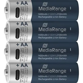 MediaRange Akku AA 1400 mAh 4 St.