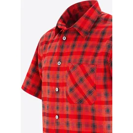 Maier Sports Mauro Kurzarmhemd Salsa/Blue Aster/Check 68