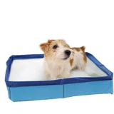 PVC Faltbarer Hundepool Faltbare Hundebadbadewanne Quadratischer Form | Non-Inflatable Anti-Rutsch-Pet-Welpen-Paddelwanne Sommerkühlung Katze Und Hundepool 50 × 50 cm