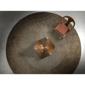 ac angel cerda Angel Cerda Esstisch runde gehärtetes Glas aus walnussfarbenes Holz 1126-Ø140