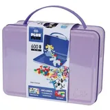 Plus-Plus Plus-Plus® 9607003 - 600 Bausteine im Metall-Koffer, Konstruktionsspielzeug, pastell+neon