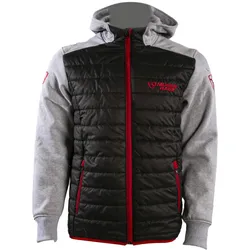 MUGENRACE Puffy Zip Hoodie Zip Hoodie, schwarz-grau, Größe S für Männer