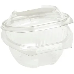 VEPATIM 50x BIO Salatschalen fixer Deckel aus Bio-Kunststoff PLA transparent  250ml