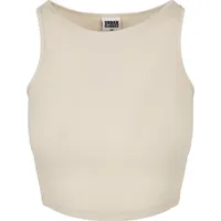 URBAN CLASSICS Ladies Cropped Rib Top - Khaki -