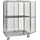 Kongamek Sicherheitscontainer 1200x800x1870mm verzinkt mit Gitterboden, 4 Gitterwänden, Tür ohne Bremse