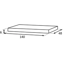 Siena Garden Bankauflage 140 x 48 x 6 cm altrosa 1 St.