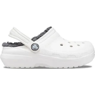 Crocs Unisex Kinder Classic Lined Clog K Clog, White/Grey, 30/31