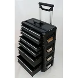ALEOS. Metall Werkzeugtrolley B4-B BLACK EDITION mit Schubladenverriegelung und Schloss