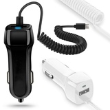 Auto Ladekabel für Xiaomi Redmi 10 Prime USB TypC Ladegerät Ladeadapter 3,1A 15W, Farbe:Schwarz