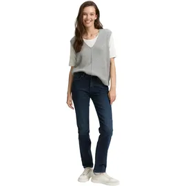 Tom Tailor Damen TTELVA STRAIGHT High Waist Jeans, blau, Uni, Gr. 31/32